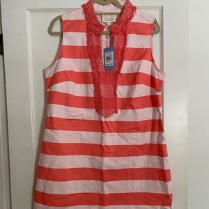 Coral Striped Sail to Sable Dress